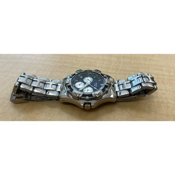 VTG Relic Mens Blue Dial Day Date Stainless ZR15279 Watch New Battery -Nice!! - Picture 3 of 6